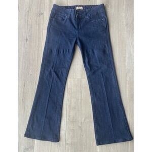 Paige Hidden Hills H.H. Boot Jeans Size 29 Mid Rise Dark Wash Stretch Denim 27L